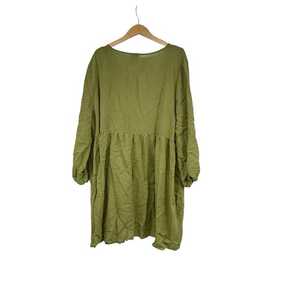 Hayden Los Angeles Army Green Button Up Dress Tunic Boutique Womens Size 1XL - Picture 4 of 6